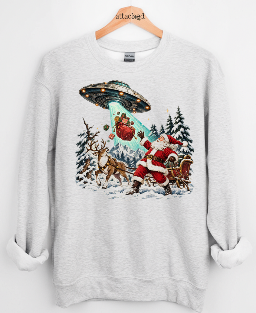 UFO Santa Graphic Top