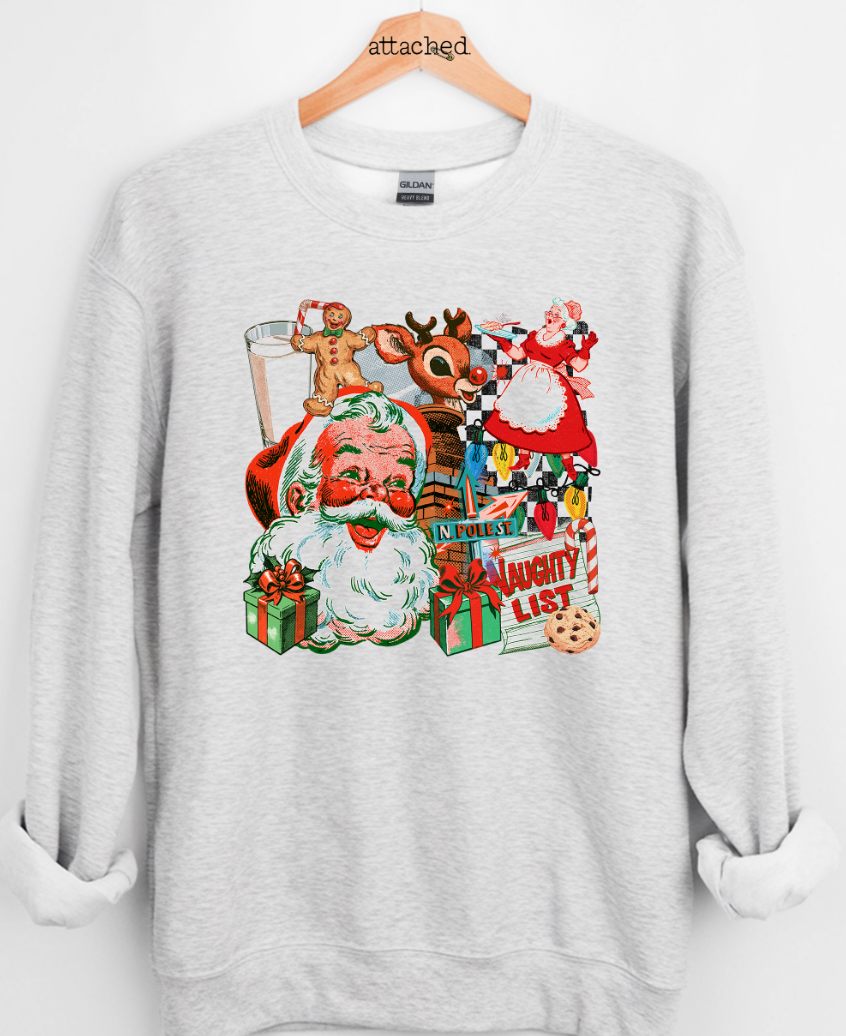 Vintage Christmas Collage Graphic Top