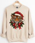Attached Christmas Tiger Graphic Top