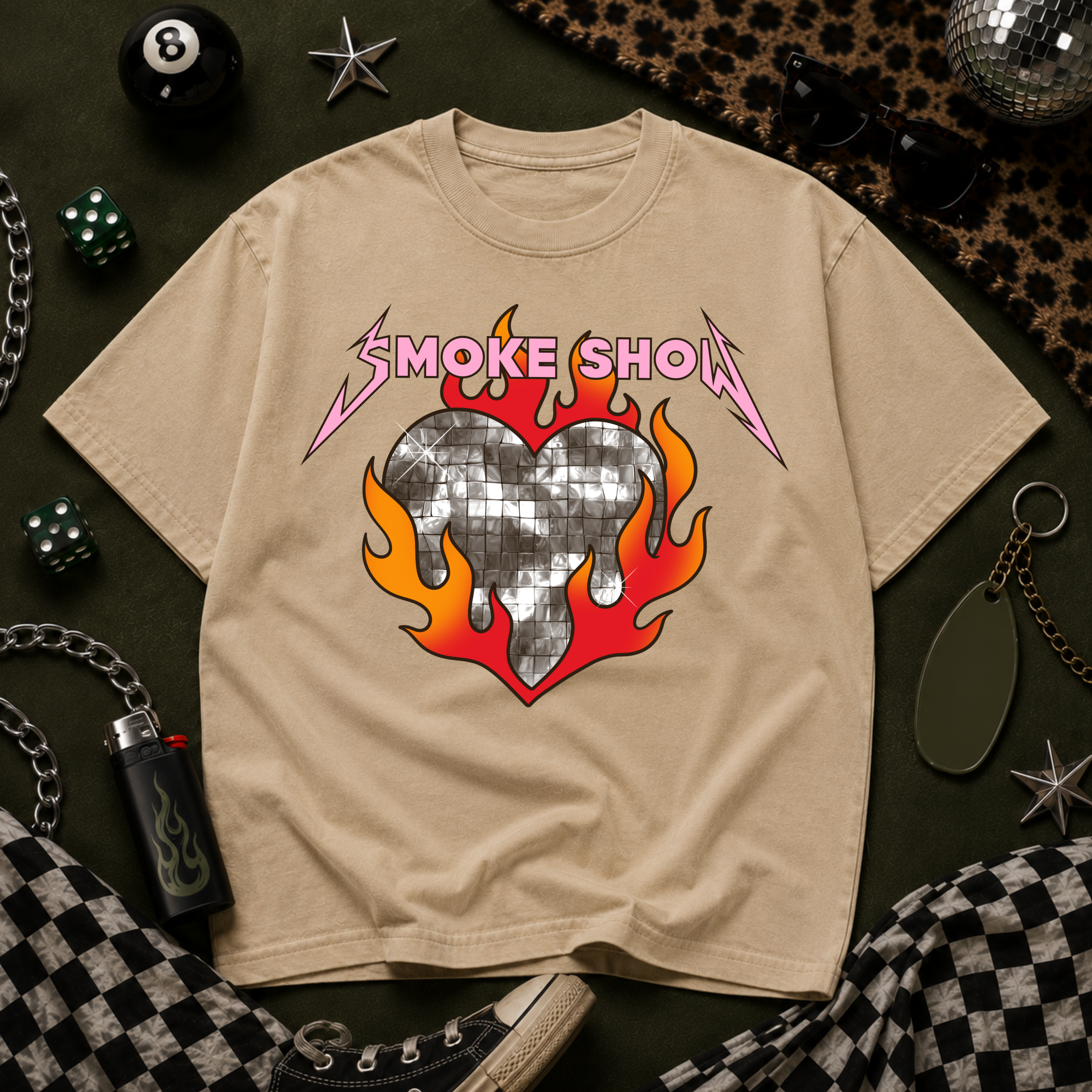 Smokeshow Disco Heart Graphic Tee